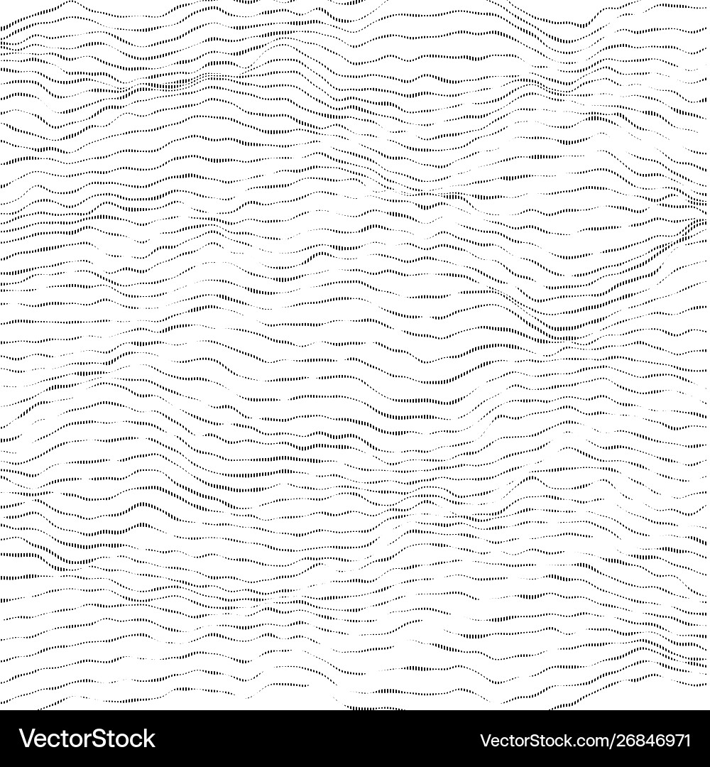 Texture made wavy line with variable width vector image