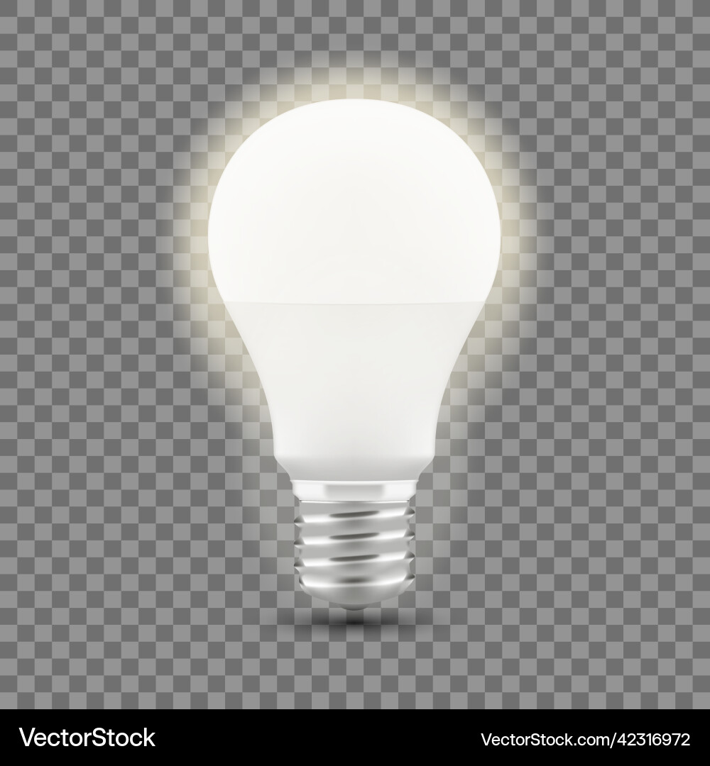 3d LED Glühbirne mit Schatten auf weißem Hintergrund 3d LED Glühbirne mit Schatten auf weißem Hintergrund vektorbild