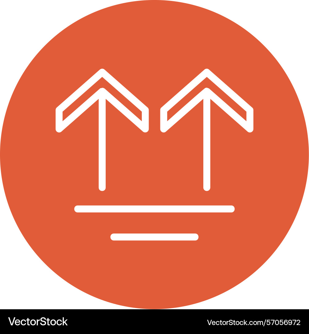 Arrow line up circle style icon design Vector Image