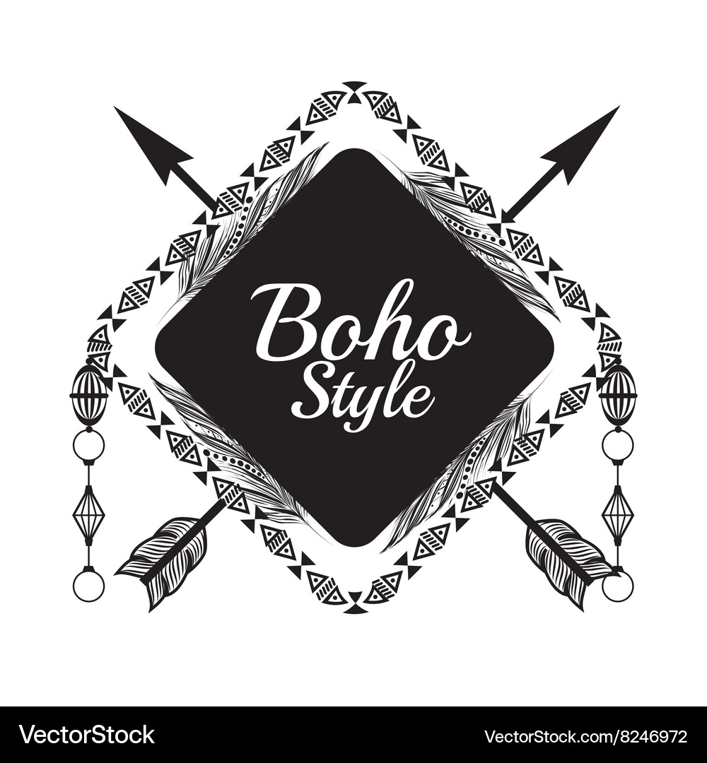 Boho style design Vector Image