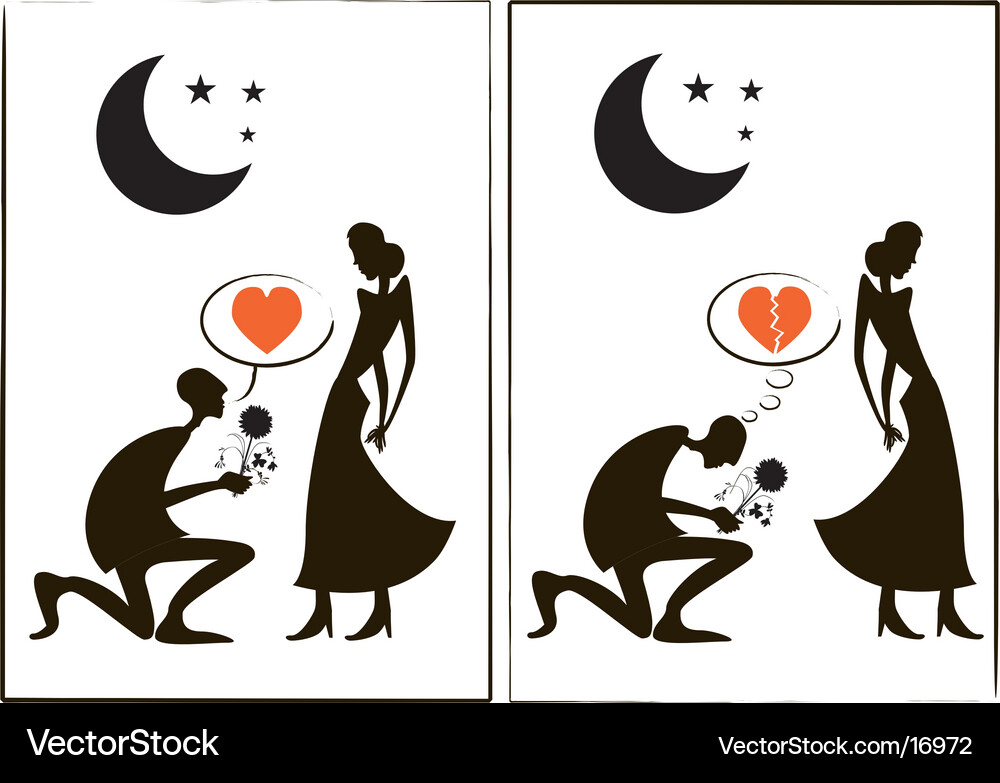 Man proposing Vector Image