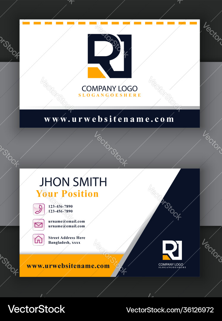 Modern and professional business card Vector Image