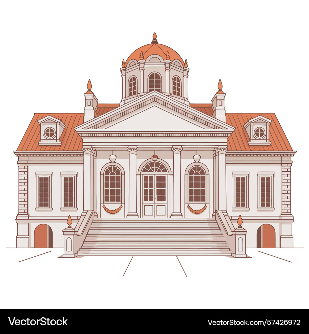 Neoclassical architecture design Vector Image