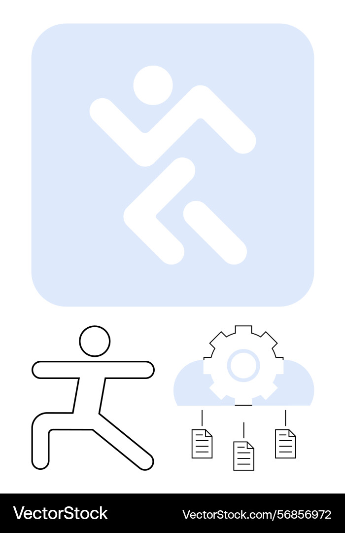 Workflow Automation mit Getriebewolke und Dynamik Workflow Automation mit Getriebewolke und Dynamik vektorbild