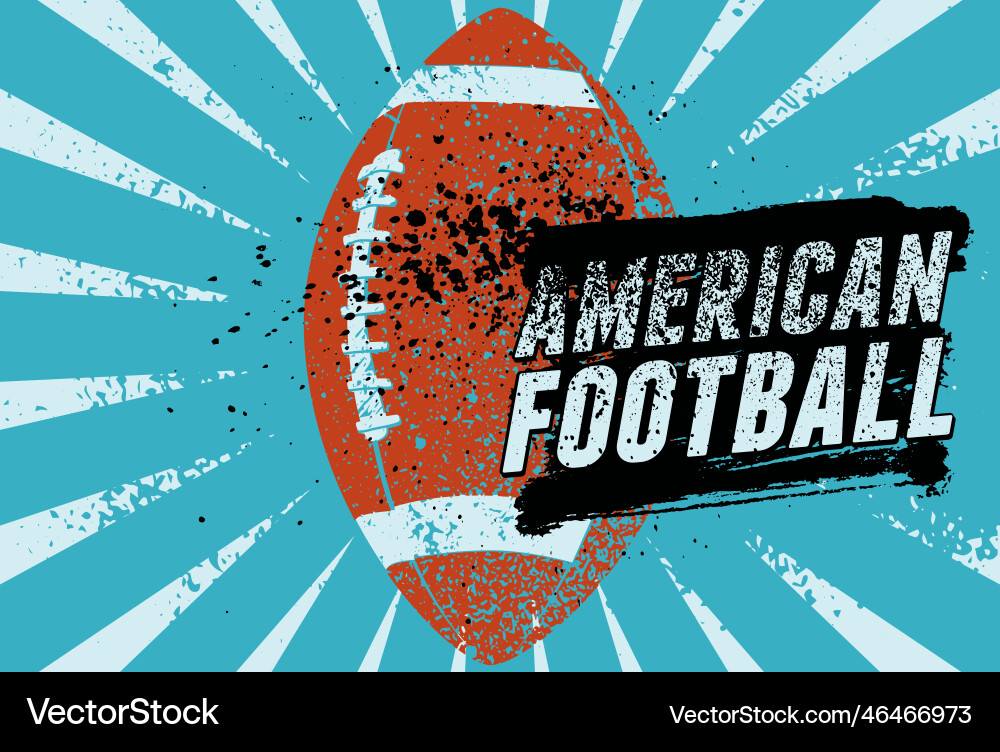 American Football Vintage Grunge Style Poster American Football Vintage Grunge Style Poster vektorbild