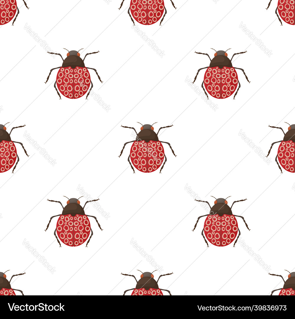Bug pattern seamless vector image