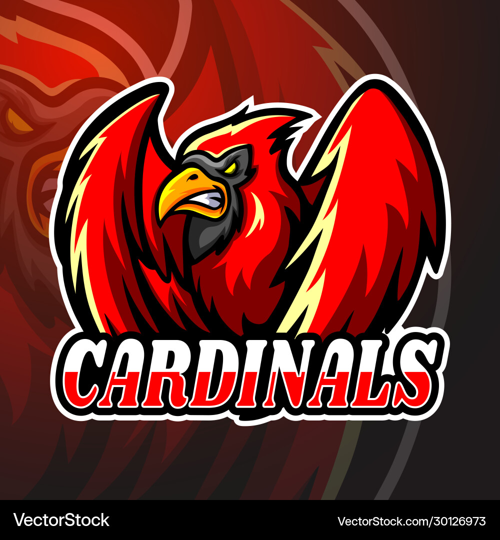 Cardinals Esports Mascot Logo vector image