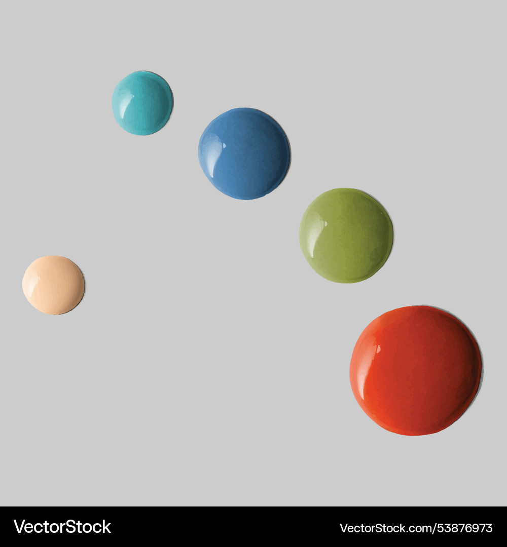 Colorful paint blobs Vector Image
