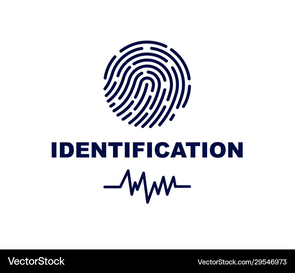 Finger print simple logo or icon incognito man Finger print simple logo or icon incognito man vector image