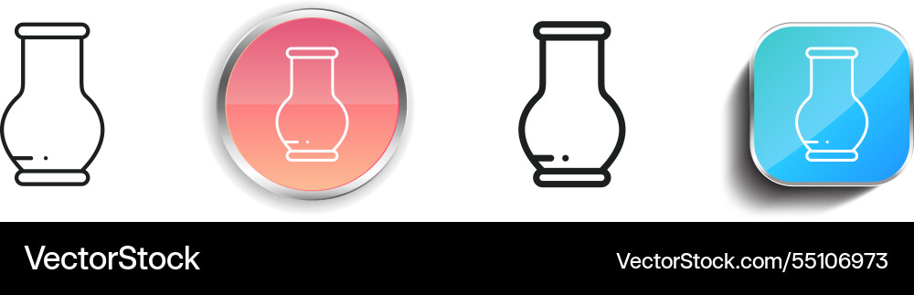 Jug icon thin linear regular and button style vector image