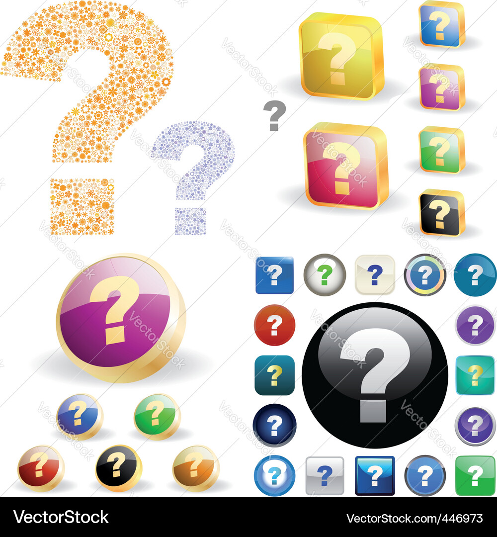 Question Mark Collection Vector Image