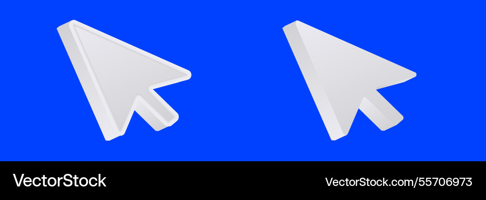 White computer mouse cursor icons in digital vector image