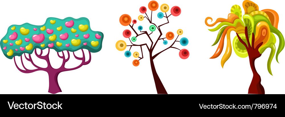Abstract trees Vector Image