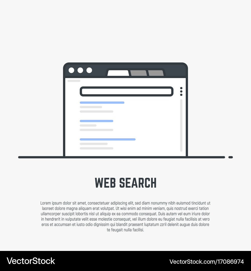 Modern Web Search Interface vector image