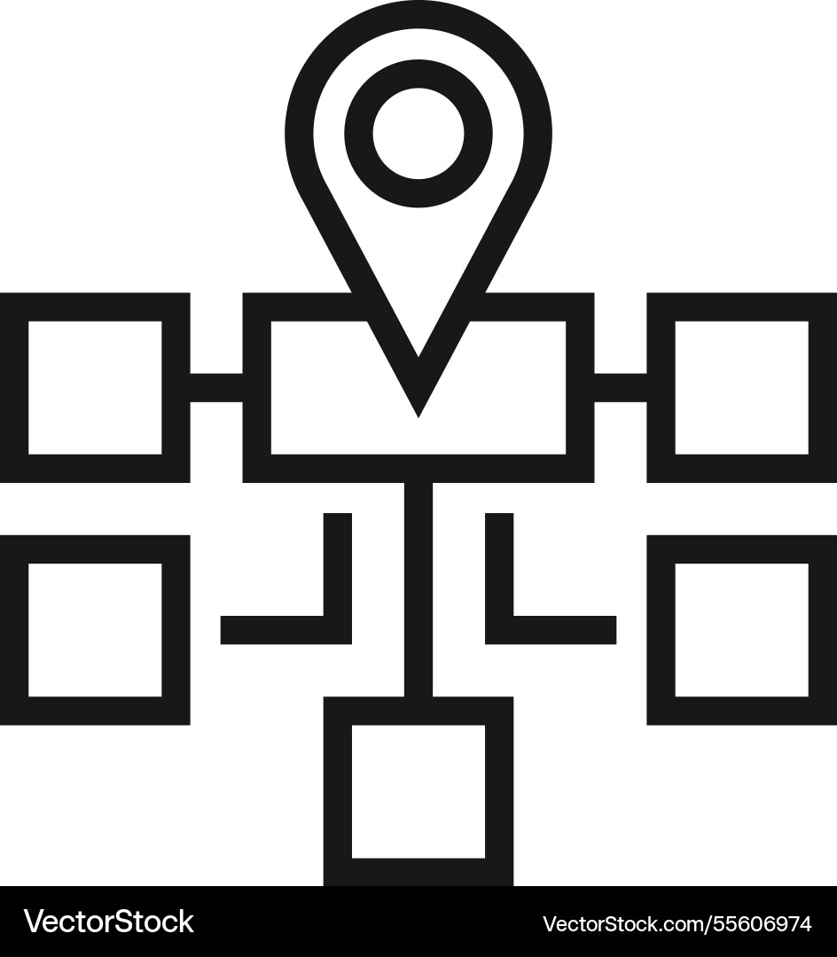 Navigation flat line web icon concept Navigation flat line web icon concept vector image