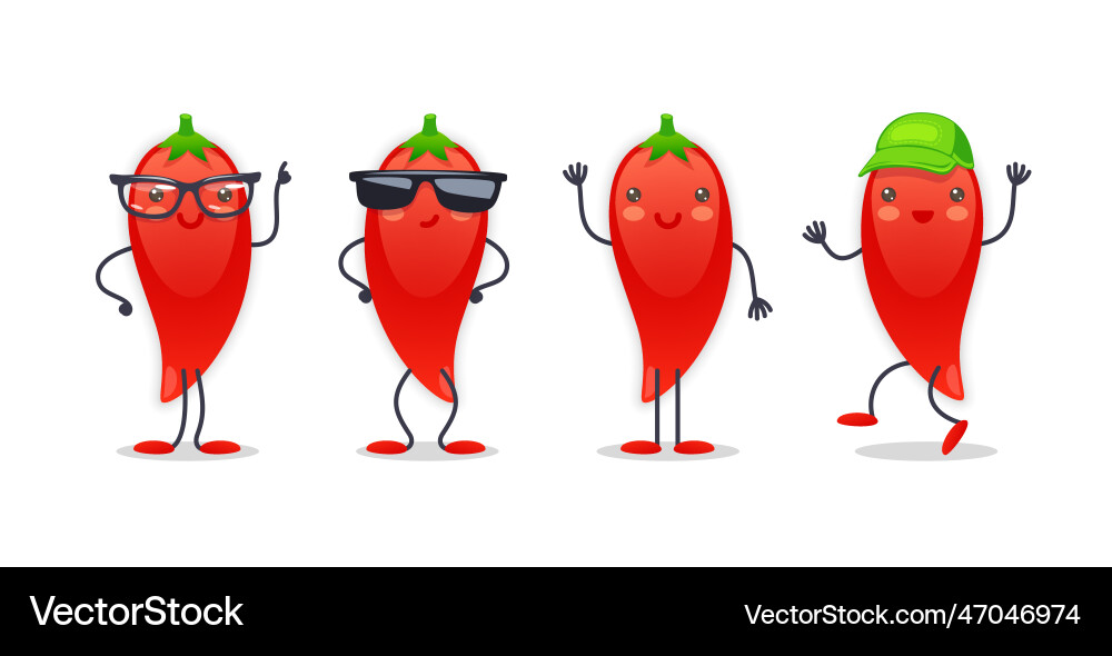 Pepper character with various face expressions Pepper character with various face expressions vector image