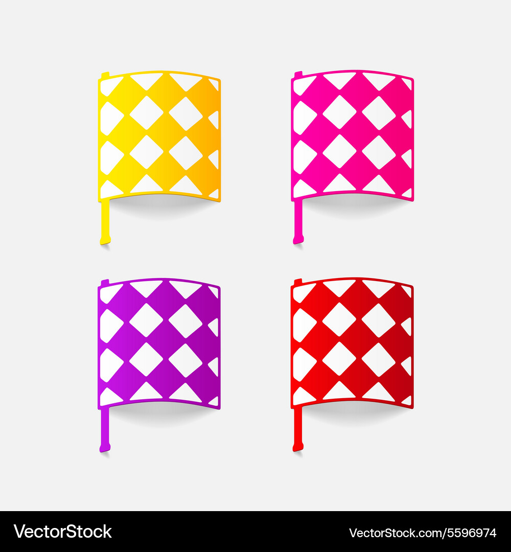 Realistic design element linesman flag Vector Image