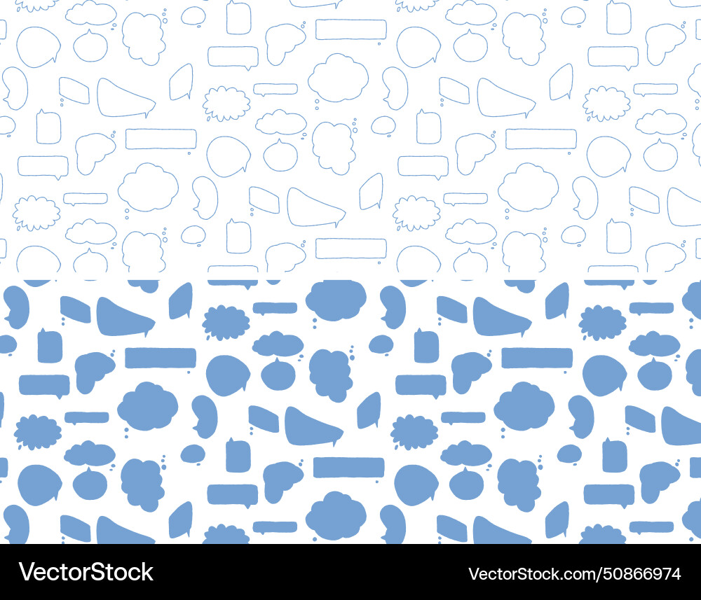 Seamless pattern with speech bubbles message Seamless pattern with speech bubbles message Vector Image
