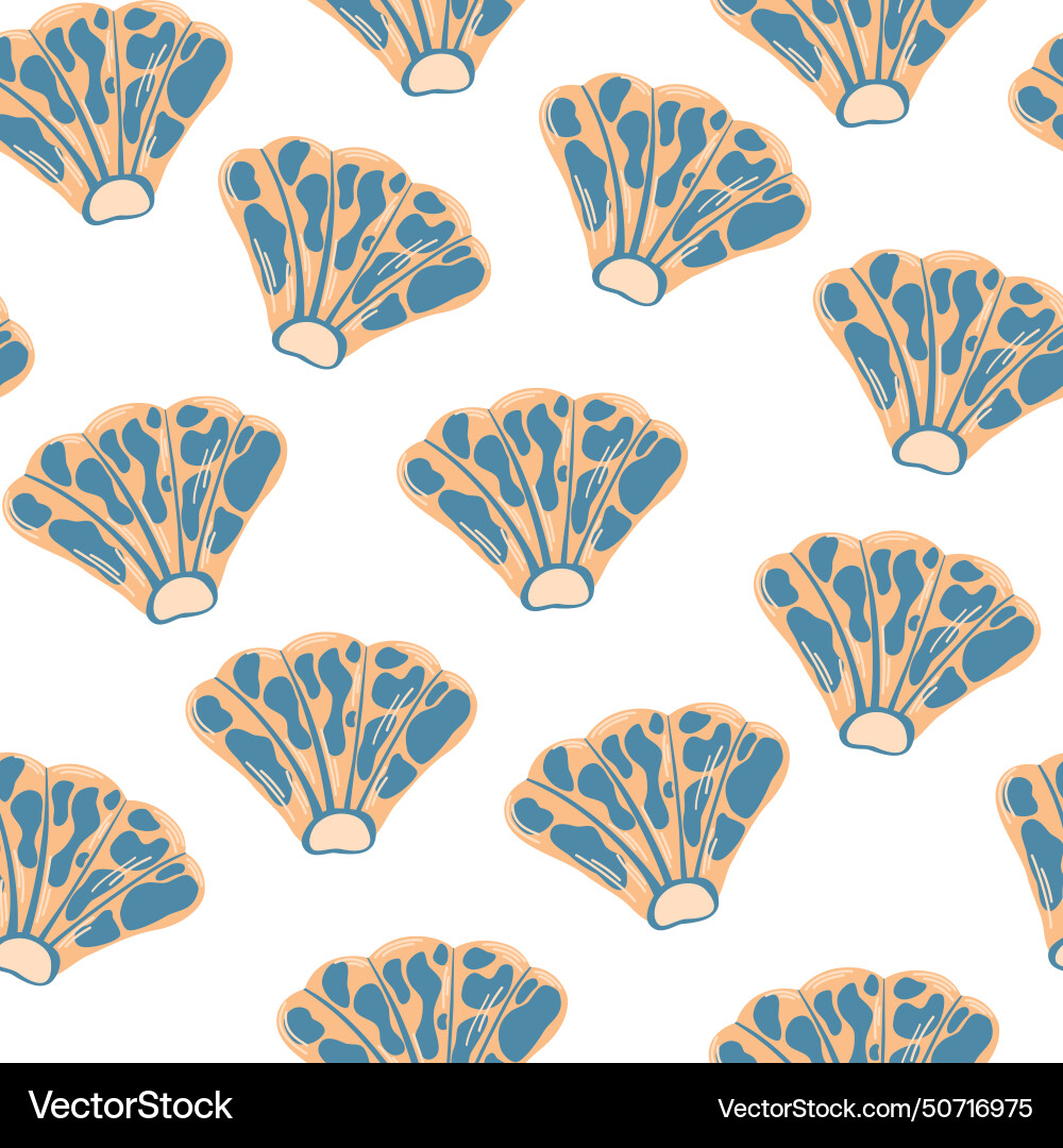 1645 shells pattern 1645 shells pattern Vector Image