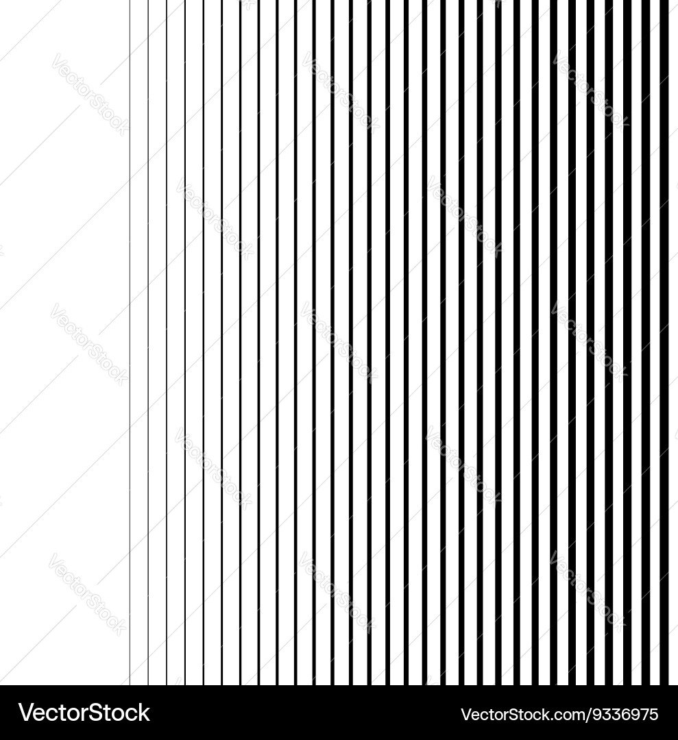 Black and White Gradient Line Pattern Vector Image
