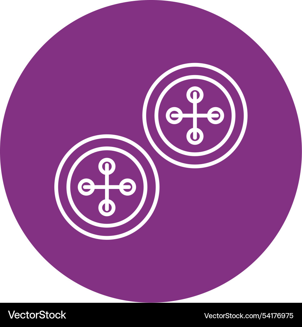 Buttons line circle icon Vector Image