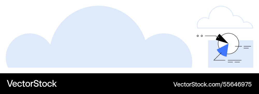 Cloud computing concept with data analysis Cloud computing concept with data analysis Vector Image