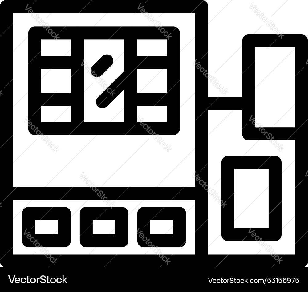 Cnc machine processing metal detail with buttons Cnc machine processing metal detail with buttons vector image