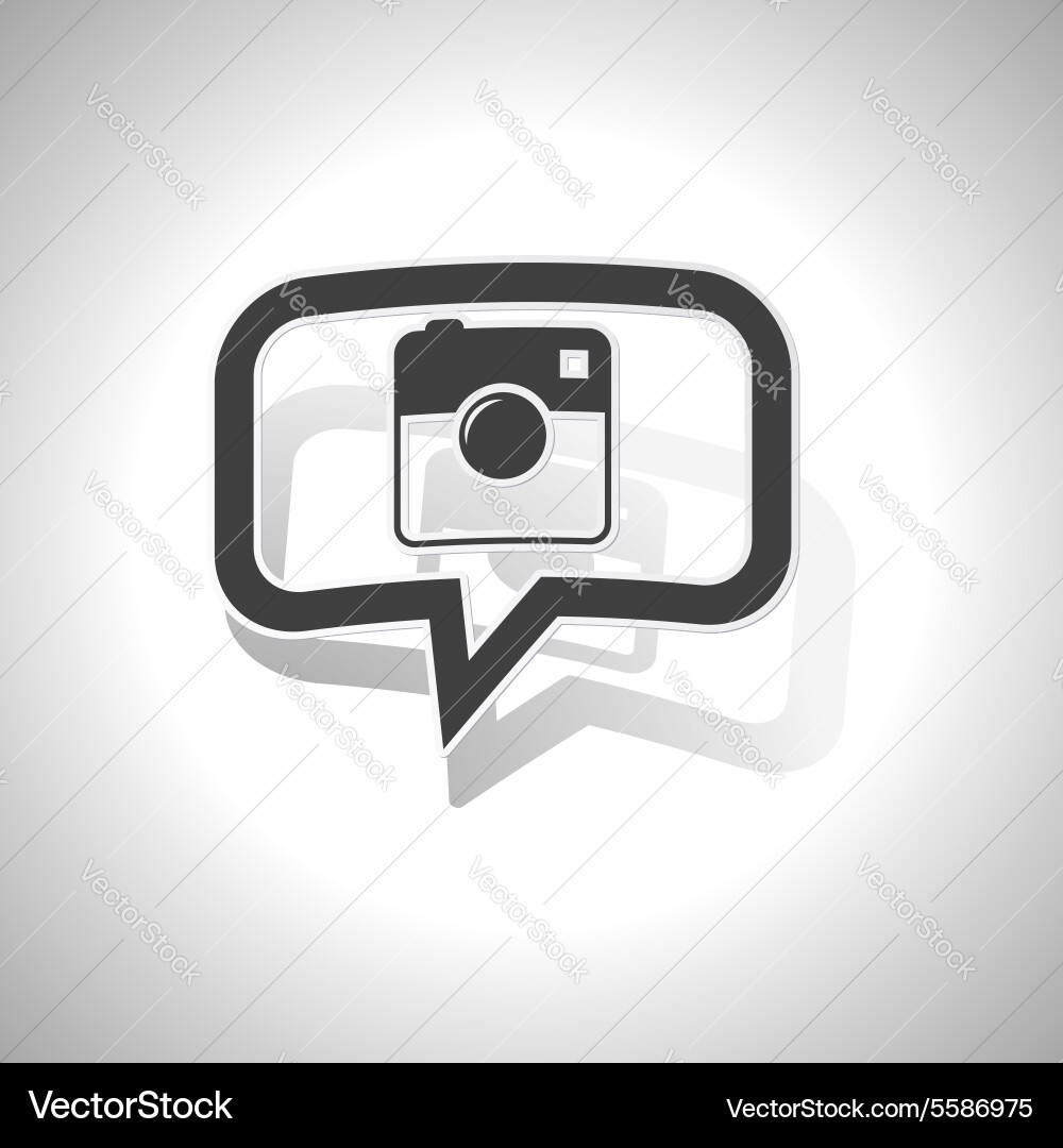 Curved square camera message icon Vector Image