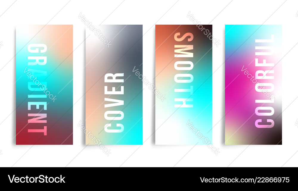 Set of colorful gradient background for printing Set of colorful gradient background for printing vector image