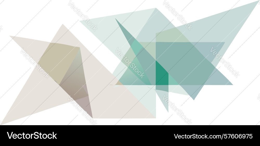 Translucent geometric shapes overlap abstract vector image