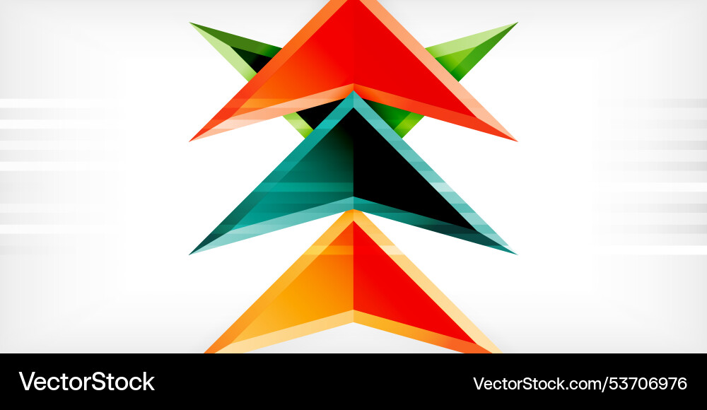 Arrows with 3d effect abstract background Vector Image