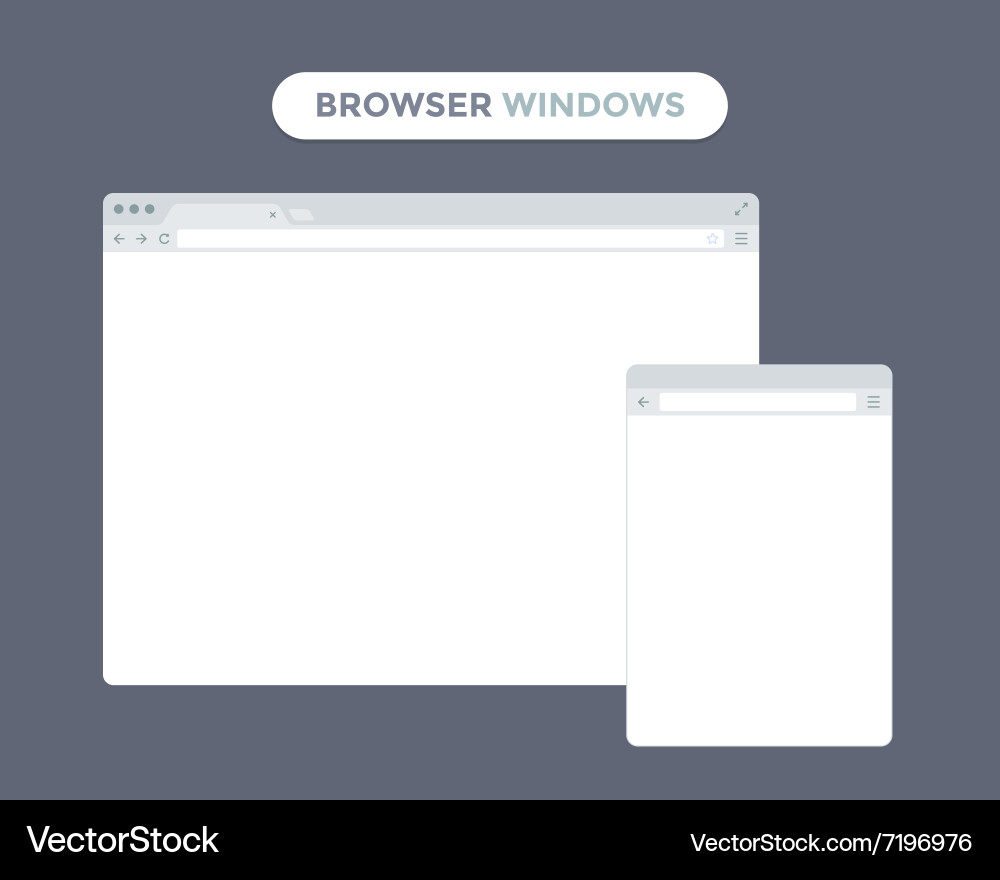 Browser Window Mockups vector image