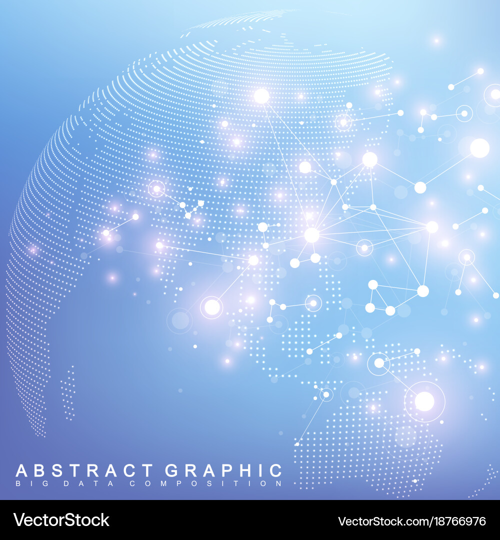 Complex Data Globe Network vector image