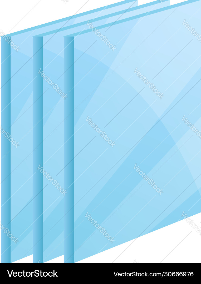 Construction window glass icon cartoon style Construction window glass icon cartoon style vector image
