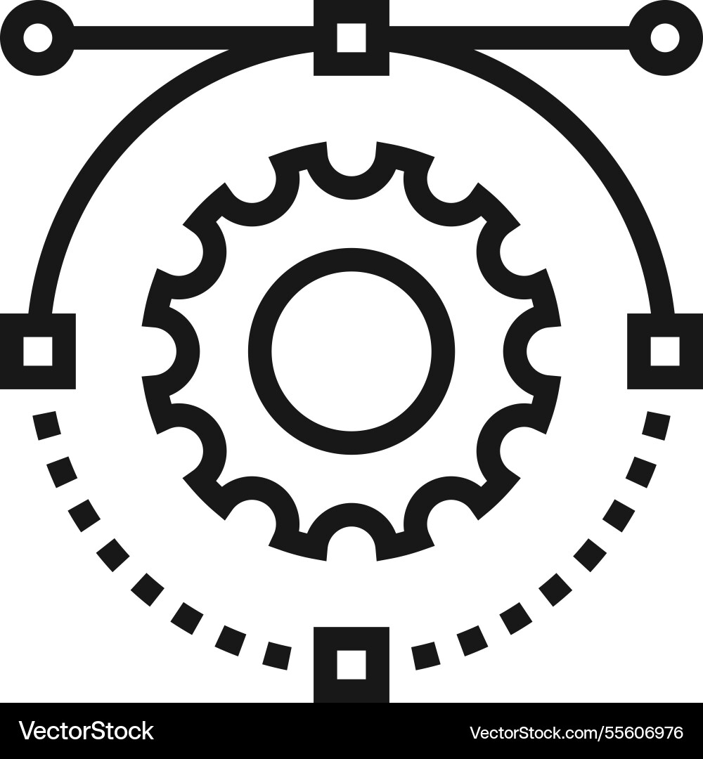Development flat line web icon concept Development flat line web icon concept vector image