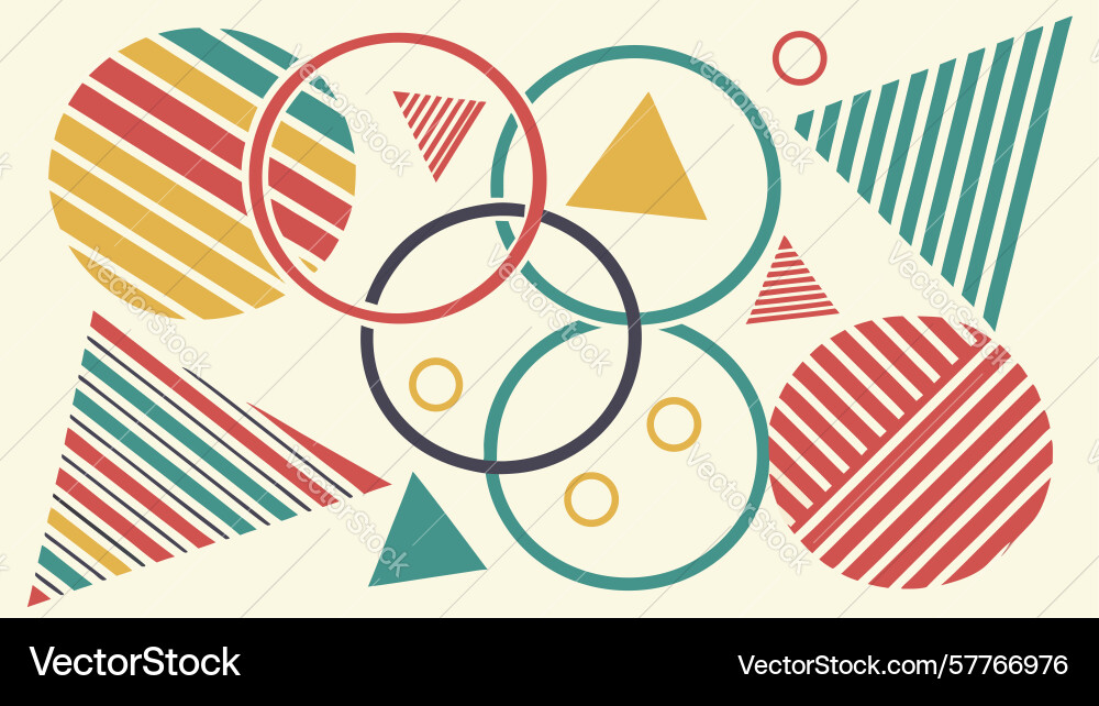 Dynamic abstract geometric pattern modern shapes vector image
