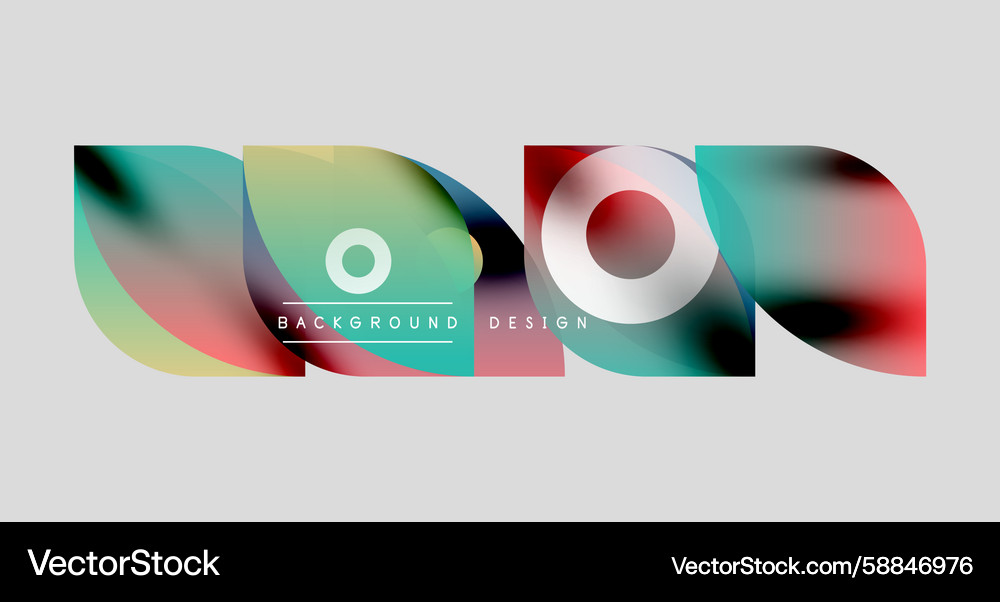 Dynamic Abstract Shape Overlap Vector Image