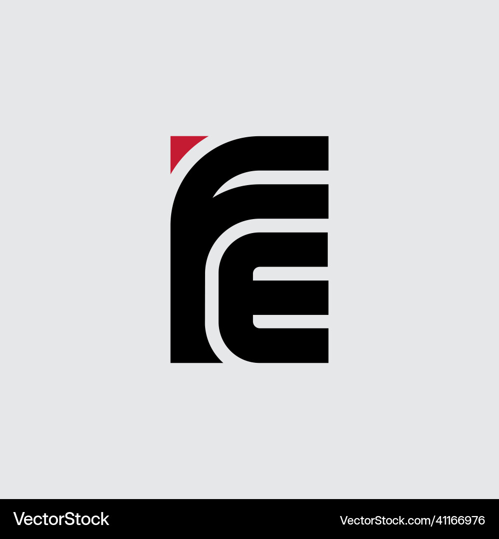 Fe - monogram or logotype ef design element Fe - monogram or logotype ef design element vector image