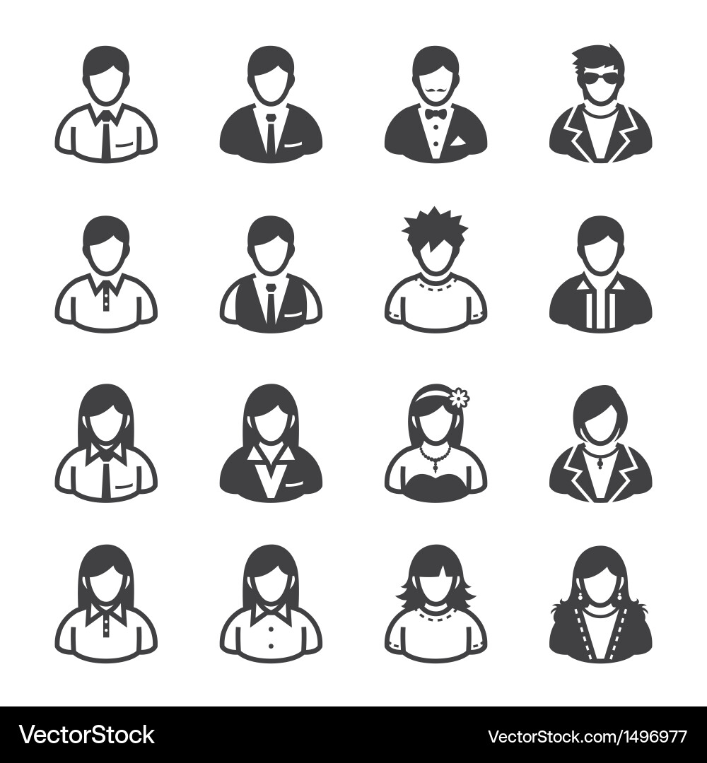 Business & User Icons Vector Image