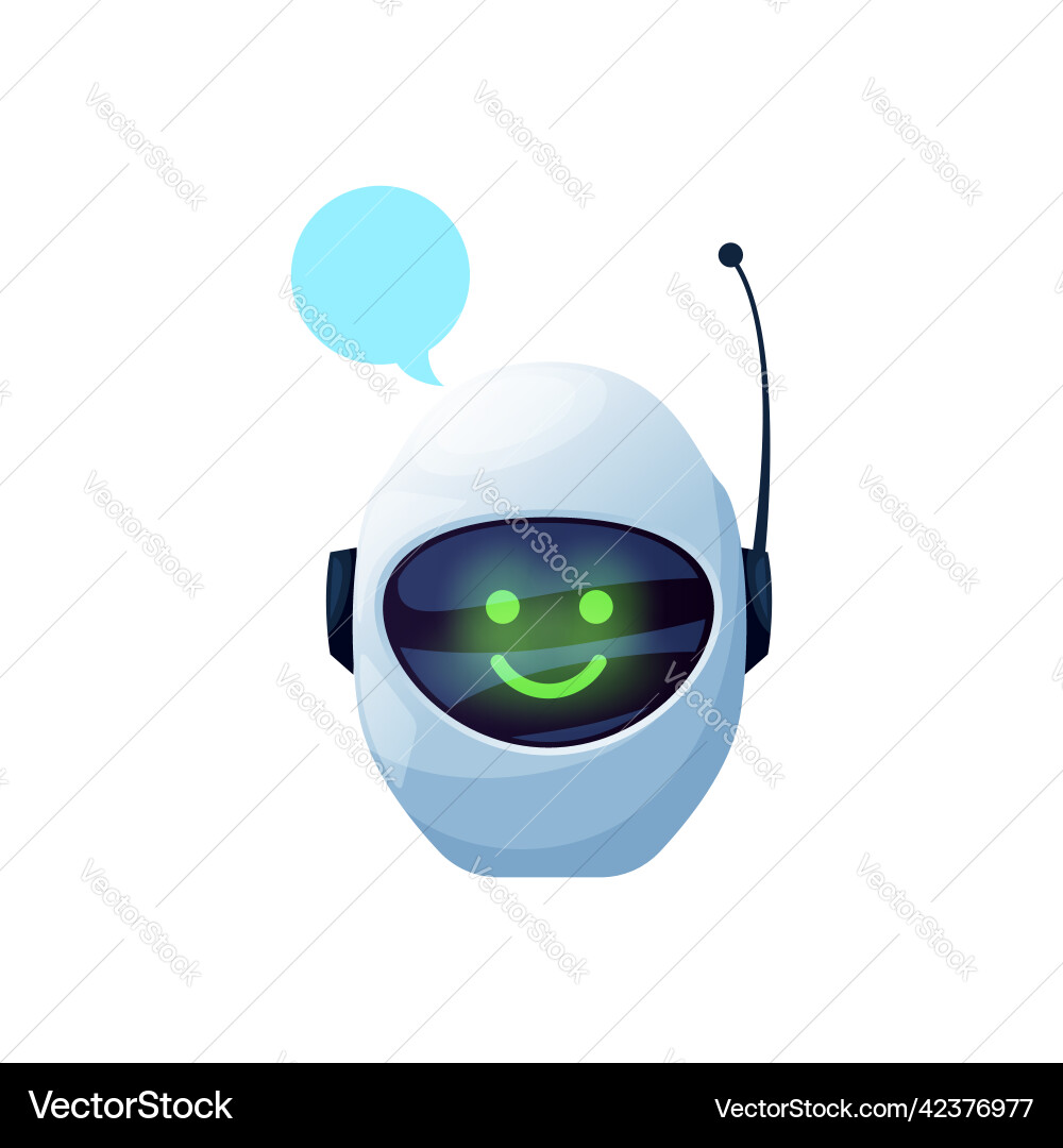 Chatbot virtual ai service support robot chat bot vector image