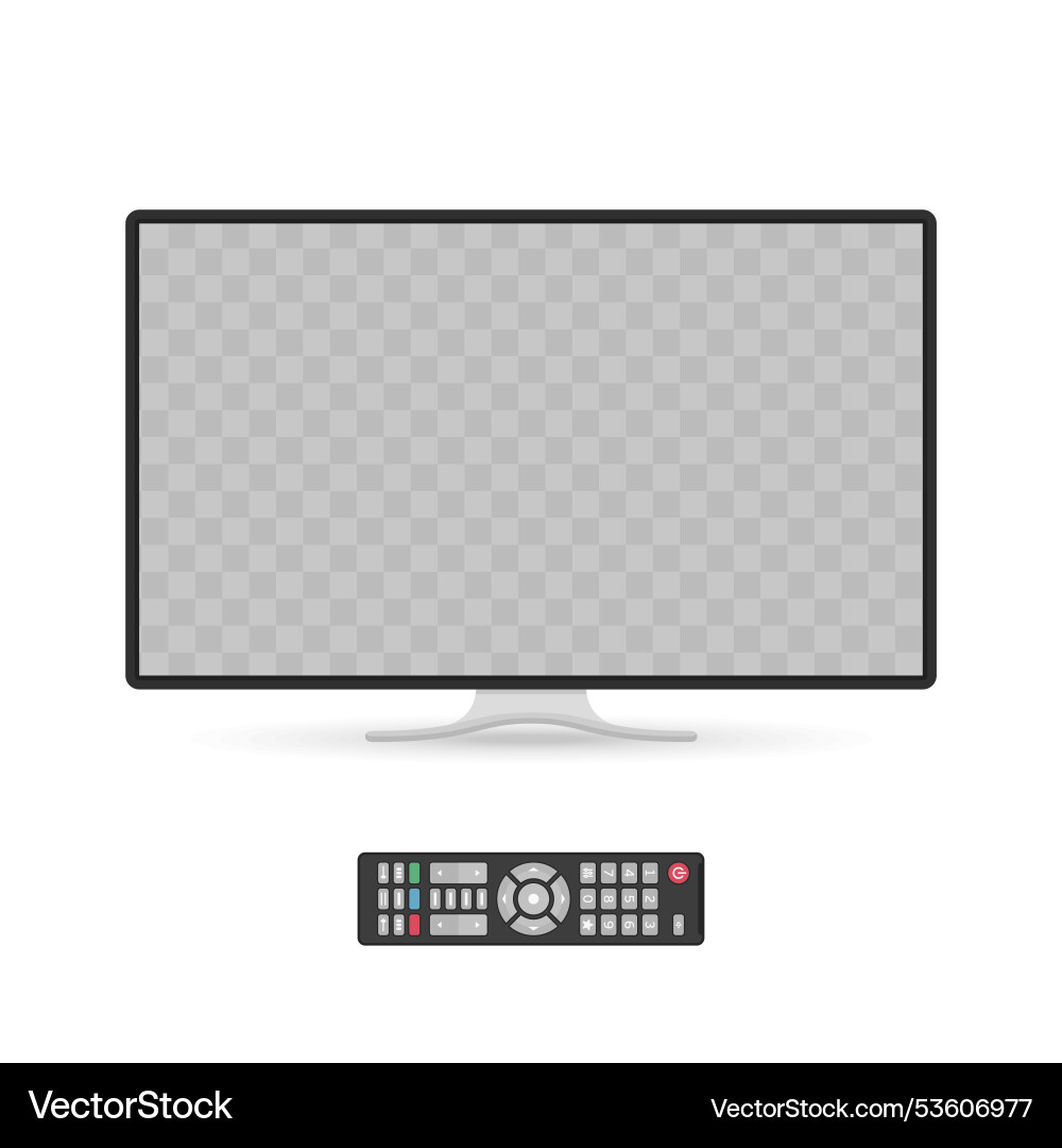 Empty tv with reflection and transparency screen Empty tv with reflection and transparency screen vector image