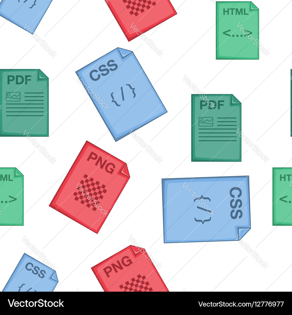 Files pattern cartoon style Vector Image