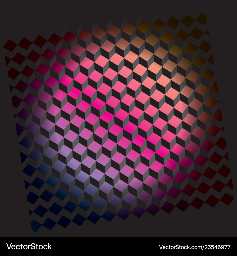 Geometric Colored Cubes Background vector image