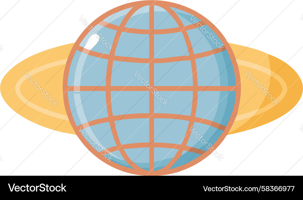 Global Globe Icon - World Map Vector Image