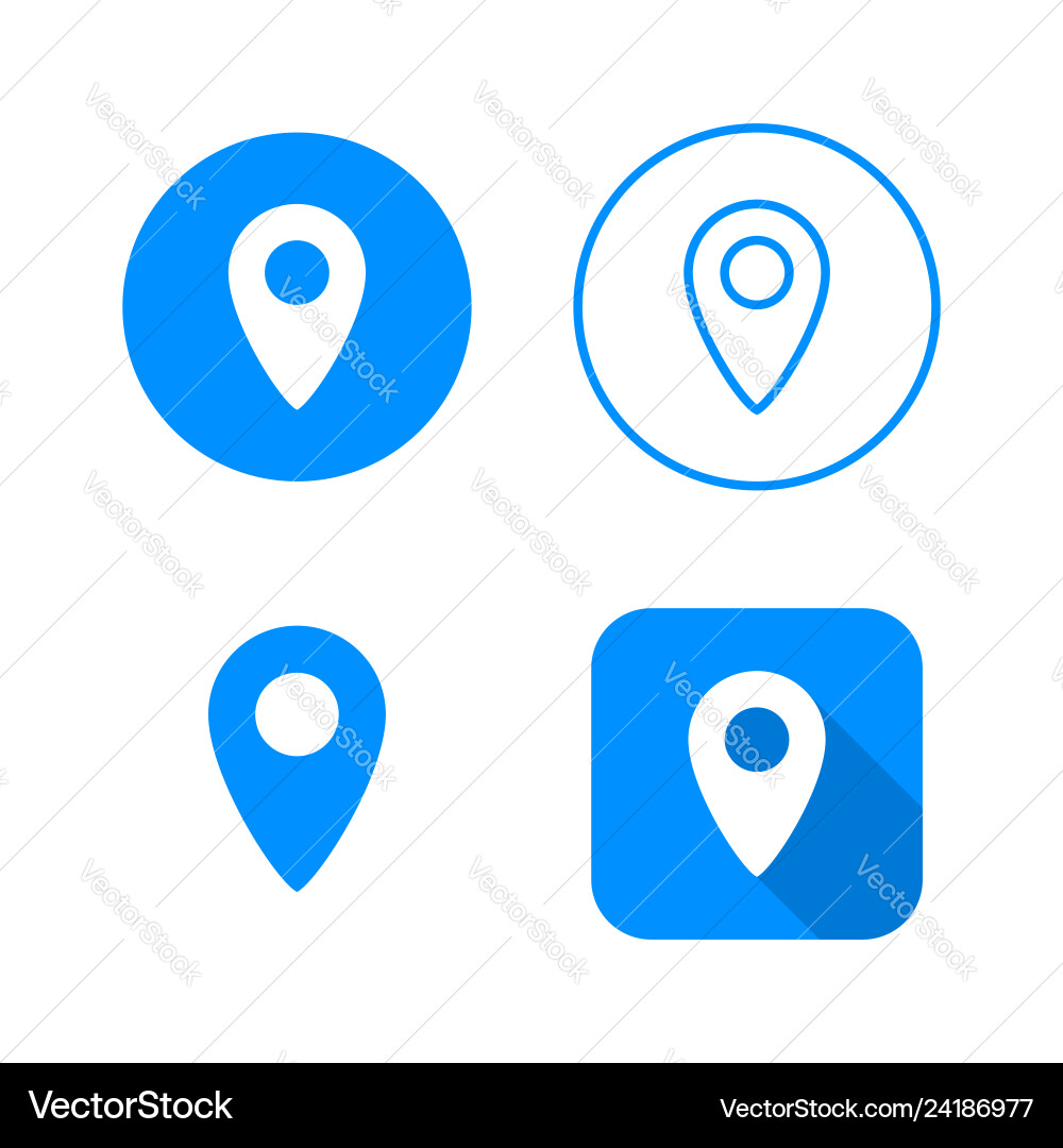 Pointer Icon - Circular & Shadow vector image