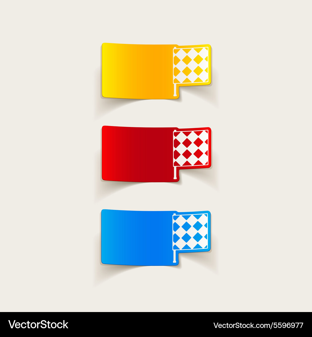 Realistic design element linesman flag Vector Image