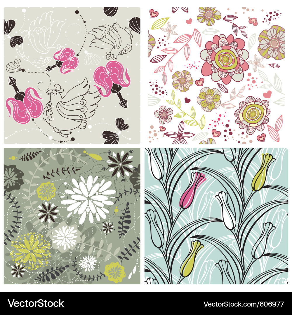 Seamless floral Royalty Free Vector Image - VectorStock