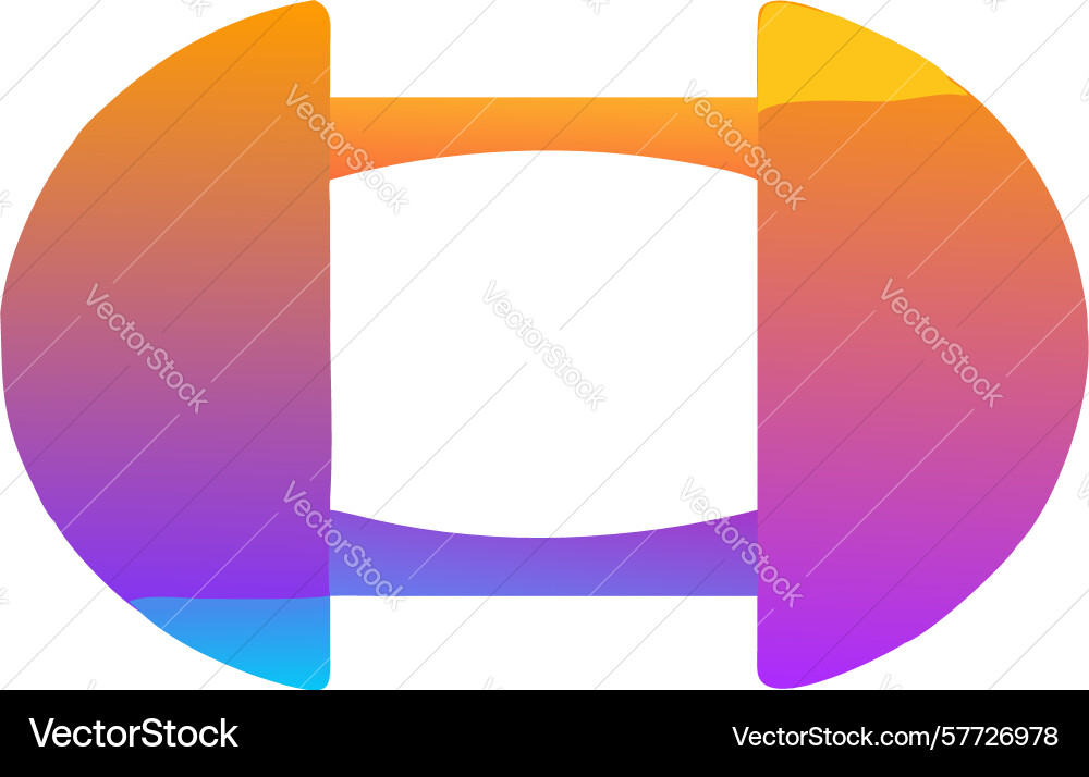 Abstract geometric shape with gradient fill vector image
