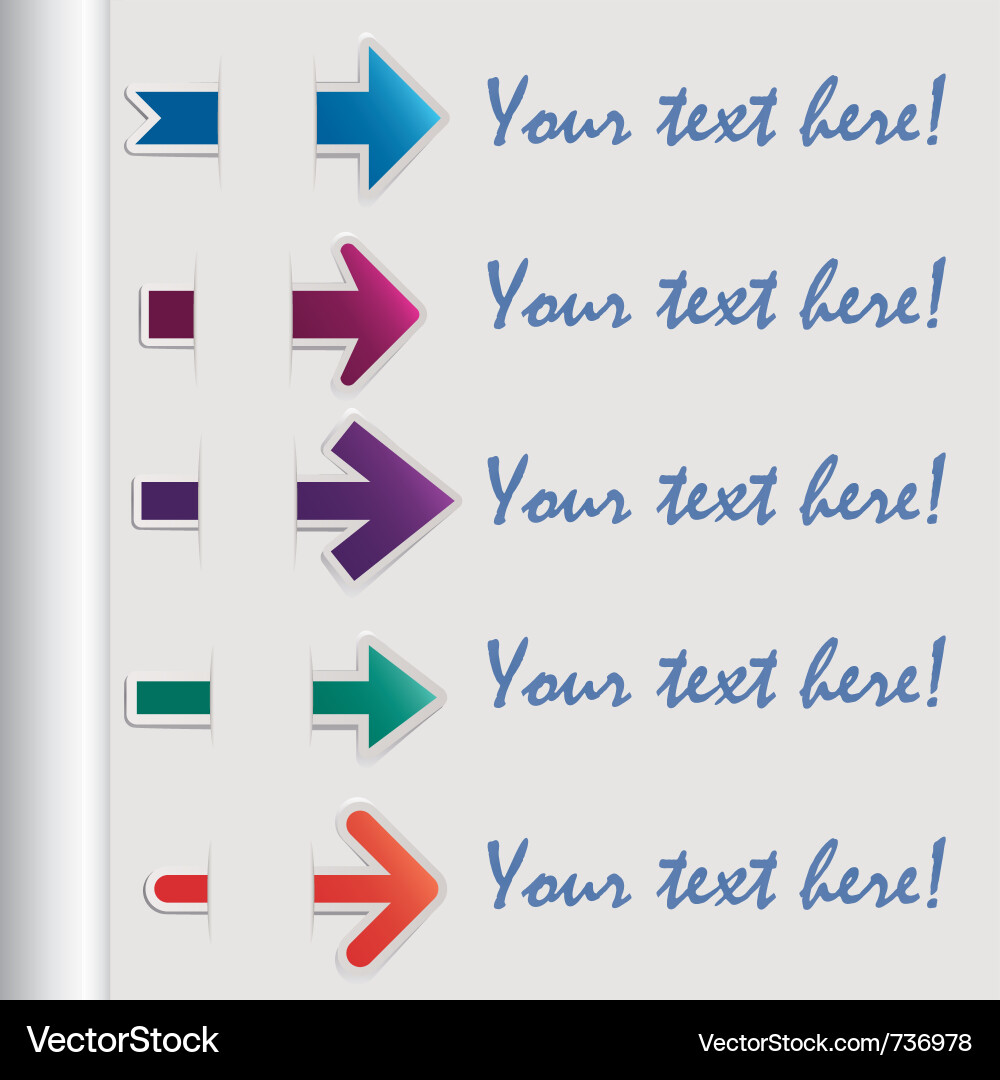 Arrows set Vector Image