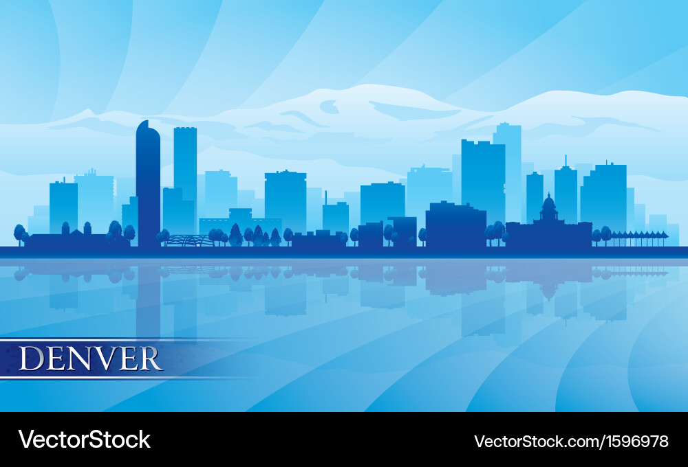 Denver Skyline Silhouette Vector Image